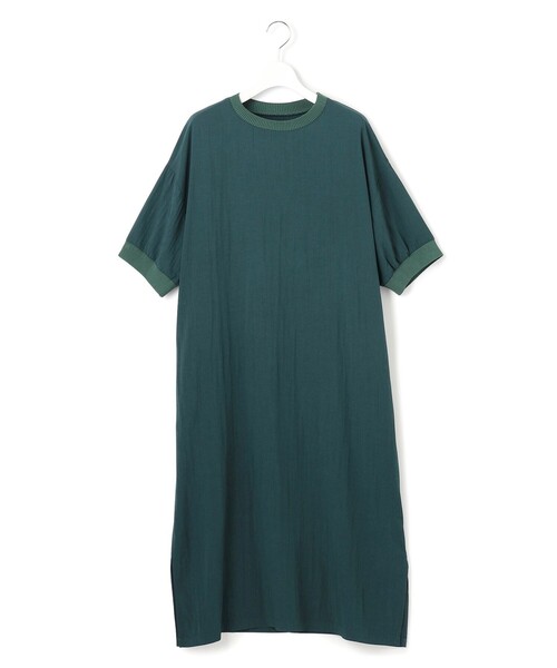J.PRESS YORK STREET(ジェイプレスヨークストリート)の「【WOMEN】ワッシャーニットコンビ ワンピース(ワンピース・レディース・ダークグリーン系/イエロー系/ネイビー系/ダルブルー系・F)」の12枚目の写真