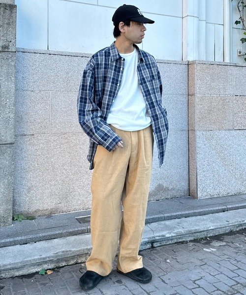 CIAOPANIC TYPY(チャオパニックティピー)の「コットンリネンワイドパンツ(チノパンツ・メンズ・ベージュ/ライトグレー/チャコールグレー/アイボリー・LARGE/MEDIUM/SMALL)」の19枚目の写真