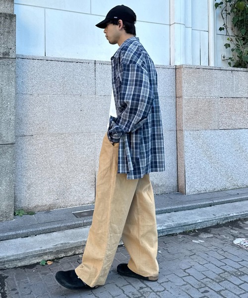 CIAOPANIC TYPY(チャオパニックティピー)の「コットンリネンワイドパンツ(チノパンツ・メンズ・ベージュ/ライトグレー/チャコールグレー/アイボリー・LARGE/MEDIUM/SMALL)」の20枚目の写真