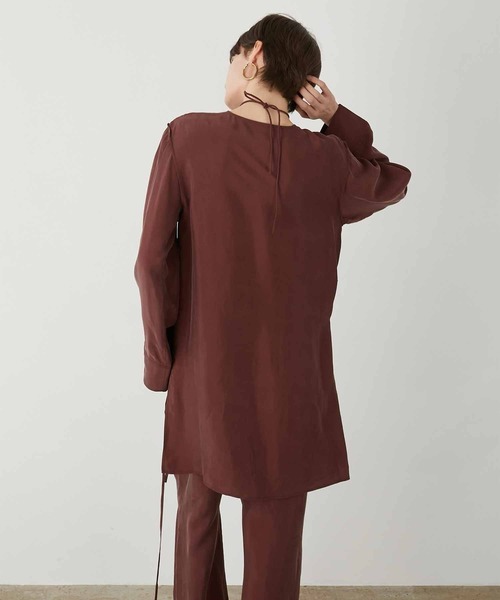 人気商品 LA shirt/キュプラスカーフシャツ scarf GEM】cupra DE PEAU トップス