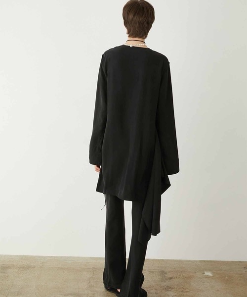 LA PEAU DE GEM】cupra scarf shirt/キュプラスカーフシャツ