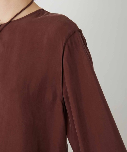 LA PEAU DE GEM】cupra scarf shirt/キュプラスカーフシャツ