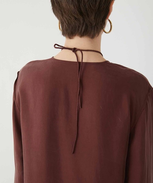 LA PEAU DE GEM】cupra scarf shirt/キュプラスカーフシャツ