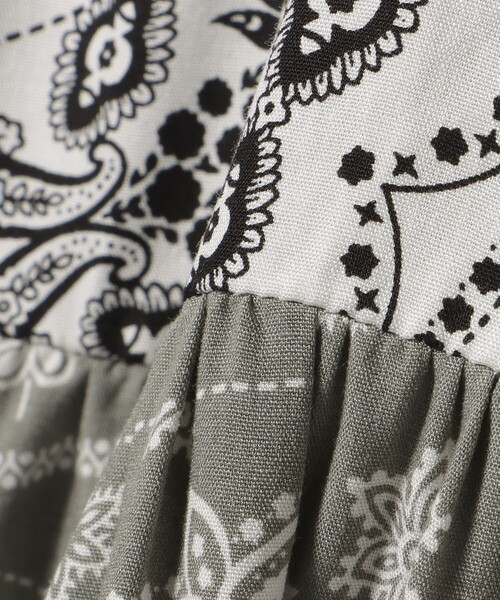 BEAMS mini（ビームスミニ）の「バンダナ柄 ワンピース 2025SS（90～130cm）（ワンピース・キッズ・ホワイト/ブラック・100/130/90/120/110）」の21枚目の写真