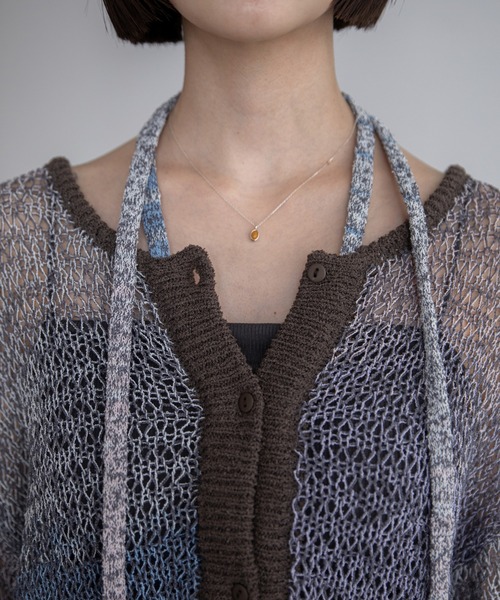 VACANCY（ヴァカンシー）の「透かし編みシアーカーディガン（カーディガン/ボレロ・レディース・パープル/グレー/グリーン・FREE）」の20枚目の写真