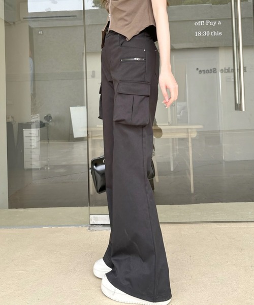 Ada.（エイダ）の「カーゴデザイン フレアパンツ（その他パンツ・レディース・カーキ/ブラック・L/M）」の20枚目の写真