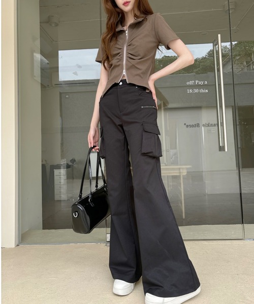 Ada.（エイダ）の「カーゴデザイン フレアパンツ（その他パンツ・レディース・カーキ/ブラック・L/M）」の21枚目の写真