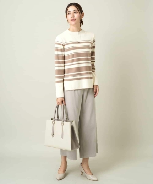 a.v.v（アーヴェヴェ）の「三層A4トートバッグ（トートバッグ・レディース・ライトグレー/ブラック/アイボリー・38）」の10枚目の写真