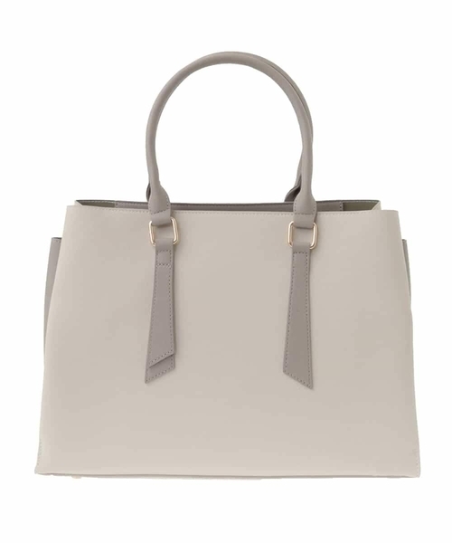 a.v.v（アーヴェヴェ）の「三層A4トートバッグ（トートバッグ・レディース・ライトグレー/ブラック/アイボリー・38）」の22枚目の写真