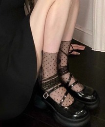 VIBGYOR | 【LAMPOON】ドットチュールソックス(ソックス/靴下)