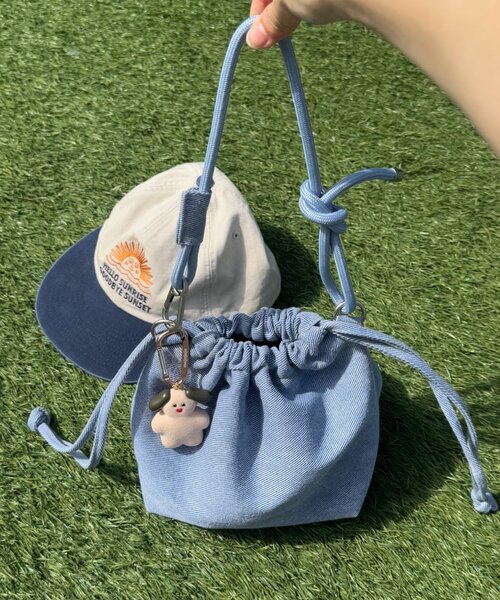 CIAOPANIC TYPY(チャオパニックティピー)の「【UNISEX】アソート巾着バッグ(ショルダーバッグ・メンズ・ブルー/サックスブルー/ネイビー/グリーン/レッド・ONE SIZE)」の3枚目の写真