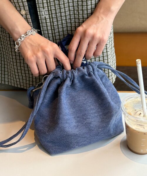 CIAOPANIC TYPY(チャオパニックティピー)の「【UNISEX】アソート巾着バッグ(ショルダーバッグ・メンズ・ブルー/サックスブルー/ネイビー/グリーン/レッド・ONE SIZE)」の14枚目の写真