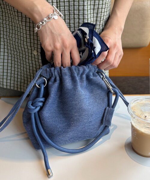 CIAOPANIC TYPY(チャオパニックティピー)の「【UNISEX】アソート巾着バッグ(ショルダーバッグ・メンズ・ブルー/サックスブルー/ネイビー/グリーン/レッド・ONE SIZE)」の17枚目の写真