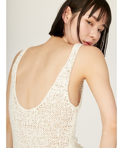 emmi（エミ）の「リボンディティールトップス（ニット/セーター・レディース・コーラルピンク/アイボリー/ブラック・FREE）」の11枚目の写真