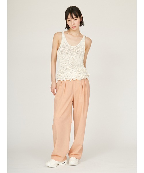 emmi（エミ）の「リボンディティールトップス（ニット/セーター・レディース・コーラルピンク/アイボリー/ブラック・FREE）」の12枚目の写真