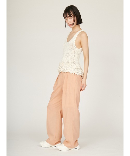 emmi（エミ）の「リボンディティールトップス（ニット/セーター・レディース・コーラルピンク/アイボリー/ブラック・FREE）」の15枚目の写真