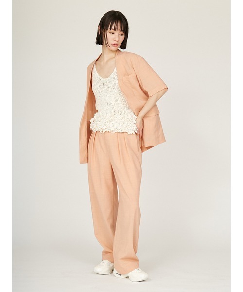 emmi（エミ）の「リボンディティールトップス（ニット/セーター・レディース・コーラルピンク/アイボリー/ブラック・FREE）」の16枚目の写真