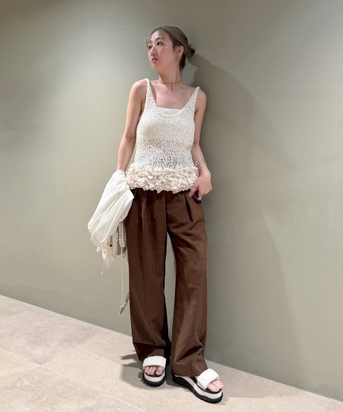 emmi（エミ）の「リボンディティールトップス（ニット/セーター・レディース・コーラルピンク/アイボリー/ブラック・FREE）」の20枚目の写真