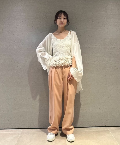 emmi（エミ）の「リボンディティールトップス（ニット/セーター・レディース・コーラルピンク/アイボリー/ブラック・FREE）」の21枚目の写真