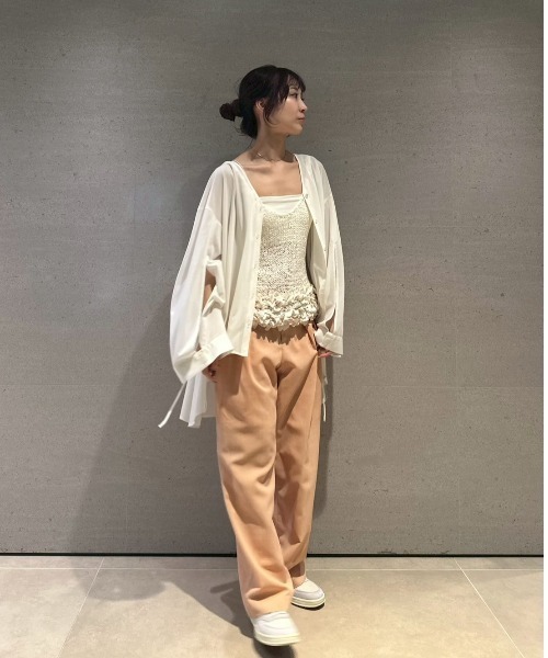 emmi（エミ）の「リボンディティールトップス（ニット/セーター・レディース・コーラルピンク/アイボリー/ブラック・FREE）」の22枚目の写真