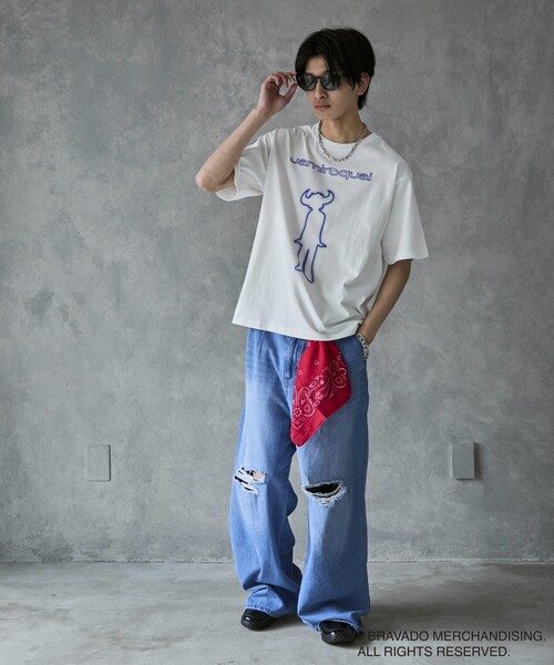 PUBLUX（パブリュクス）の「PUBLUX/パブリュクス Jamiroquai ネオンロゴプリントTee(限定展開)（Tシャツ/カットソー・メンズ・ブラック/ホワイト・MEDIUM/LARGE/X-LARGE）」の20枚目の写真