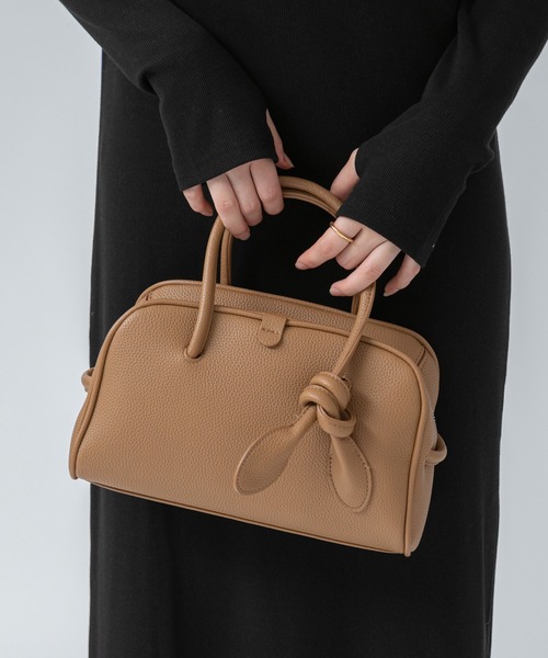 セール】スクエアボストンハンドバッグ/オフィスカジュアル 通勤 500ml