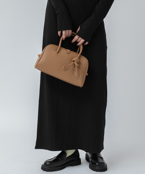 ボストンバッグ 40ST5SBBZ0B_BK00_F セール】スクエアボストンハンドバッグ/オフィスカジュアル 通勤 500ml