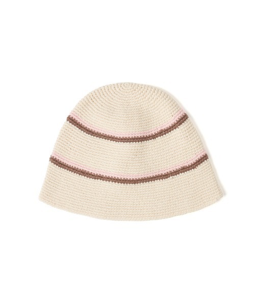 STUDIO SEVEN(スタジオ セブン)の「Cotton Crochet Hat【STUDIOSEVEN/スタジオセブン】(ニットキャップ/ビーニー・メンズ・ベージュ/ブラック・FREE)」の9枚目の写真