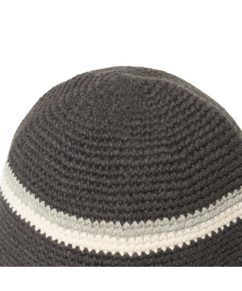 STUDIO SEVEN(スタジオ セブン)の「Cotton Crochet Hat【STUDIOSEVEN/スタジオセブン】(ニットキャップ/ビーニー・メンズ・ベージュ/ブラック・FREE)」の4枚目の写真