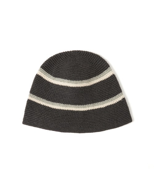 STUDIO SEVEN(スタジオ セブン)の「Cotton Crochet Hat【STUDIOSEVEN/スタジオセブン】(ニットキャップ/ビーニー・メンズ・ベージュ/ブラック・FREE)」の8枚目の写真