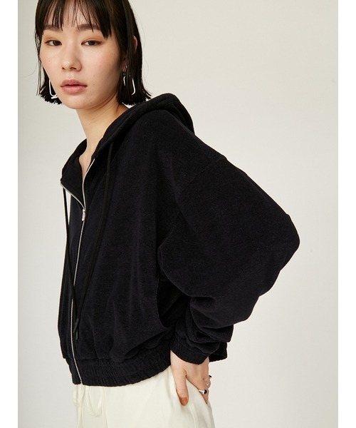 emmi（エミ）の「【USAGI限定カラー】【emmi×PlaX（TM）】フードパーカー（パーカー・レディース・ブラック/ブルー/ライトグレー/ブラウン・FREE）」の20枚目の写真