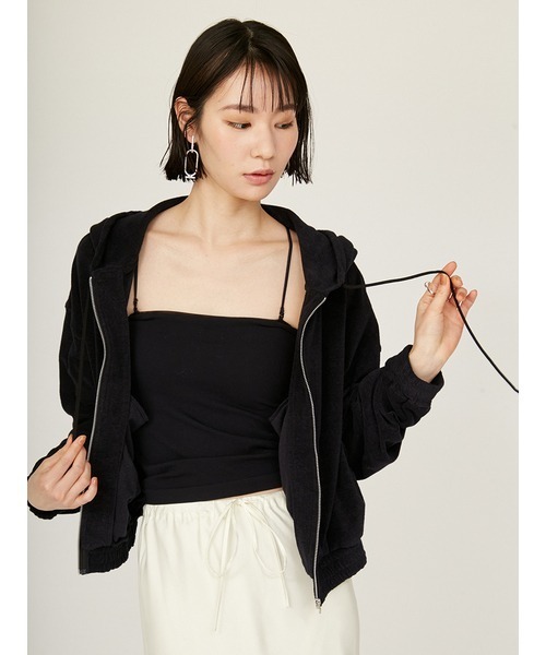 emmi（エミ）の「【USAGI限定カラー】【emmi×PlaX（TM）】フードパーカー（パーカー・レディース・ブラック/ブルー/ライトグレー/ブラウン・FREE）」の22枚目の写真