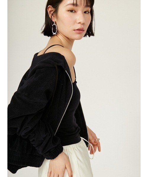 emmi（エミ）の「【USAGI限定カラー】【emmi×PlaX（TM）】フードパーカー（パーカー・レディース・ブラック/ブルー/ライトグレー/ブラウン・FREE）」の17枚目の写真