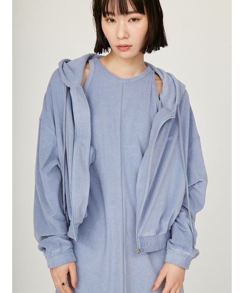 emmi（エミ）の「【USAGI限定カラー】【emmi×PlaX（TM）】フードパーカー（パーカー・レディース・ブラック/ブルー/ライトグレー/ブラウン・FREE）」の7枚目の写真