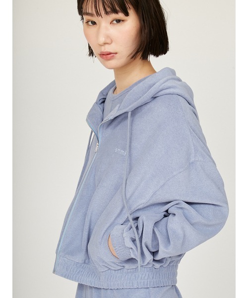 emmi（エミ）の「【USAGI限定カラー】【emmi×PlaX（TM）】フードパーカー（パーカー・レディース・ブラック/ブルー/ライトグレー/ブラウン・FREE）」の8枚目の写真