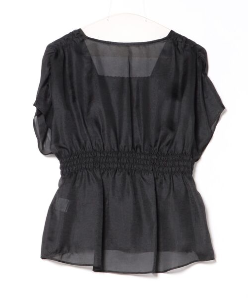 AIMER(エメ)の「メッシュギャザーブラウス(シャツ/ブラウス・レディース・ブラック/ブラウン・MEDIUM)」の7枚目の写真
