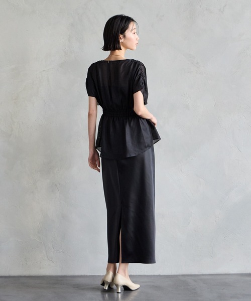 AIMER(エメ)の「メッシュギャザーブラウス(シャツ/ブラウス・レディース・ブラック/ブラウン・MEDIUM)」の20枚目の写真