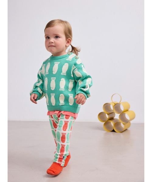 BOBO CHOSES(ボボショーズ)の「Lucky Fish jacquard jumper(ニット/セーター・キッズ・ライトグリーン・24MONTH/3MONTH/6MONTH/9MONTH/12MONTH/18MONTH)」の4枚目の写真