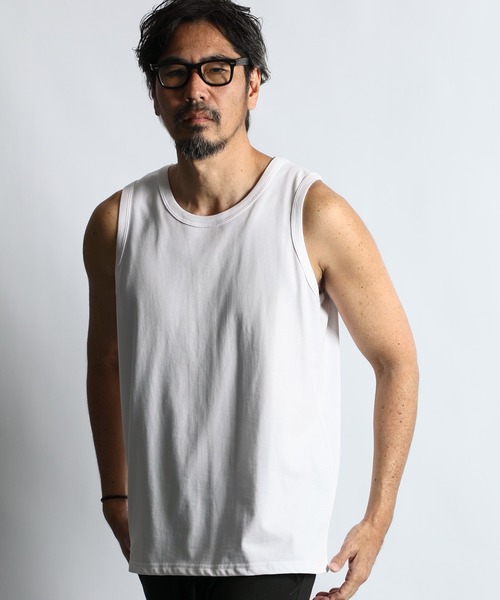セール】〔BLACK LABEL〕QUICK DRY BACK PRINT TANK TOP：速乾 バック