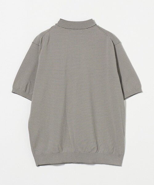 極美品/UA ショートスリーブ ボーダー ニットポロシャツ UA COZY L 極美品/UA ショートスリーブ ボーダー ニットポロシャツ UA COZY L