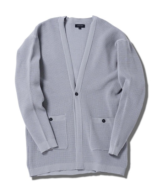 jiggys shop(ジギーズショップ)の「ワッフル編み ガウンカーディガン(カーディガン/ボレロ・メンズ・ベージュ/ライトグレー/チャコールグレー/ブラック・MEDIUM/LARGE/X-LARGE)」の13枚目の写真