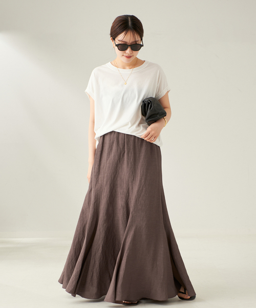 plage(プラージュ)の「《追加》ALBINI ハイゲージTシャツ(Tシャツ/カットソー・レディース・ブルー系その他/ベージュ/ホワイト/チャコールグレー・FREE)」の9枚目の写真