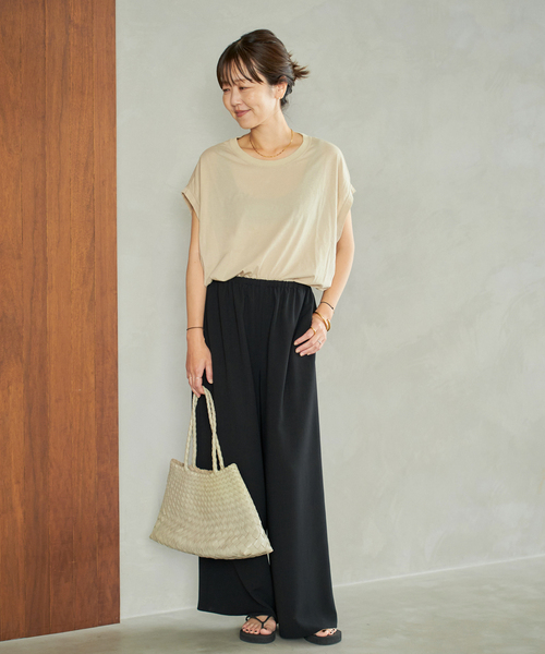 plage(プラージュ)の「《追加》ALBINI ハイゲージTシャツ(Tシャツ/カットソー・レディース・ブルー系その他/ベージュ/ホワイト/チャコールグレー・FREE)」の10枚目の写真