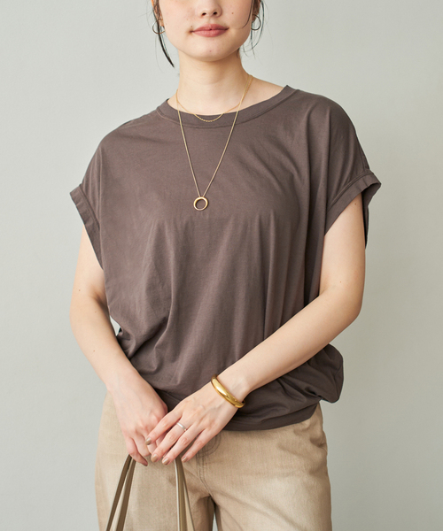 plage(プラージュ)の「《追加》ALBINI ハイゲージTシャツ(Tシャツ/カットソー・レディース・ブルー系その他/ベージュ/ホワイト/チャコールグレー・FREE)」の15枚目の写真