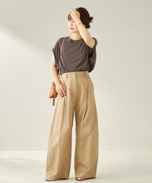 plage(プラージュ)の「《追加》ALBINI ハイゲージTシャツ(Tシャツ/カットソー・レディース・ブルー系その他/ベージュ/ホワイト/チャコールグレー・FREE)」の18枚目の写真