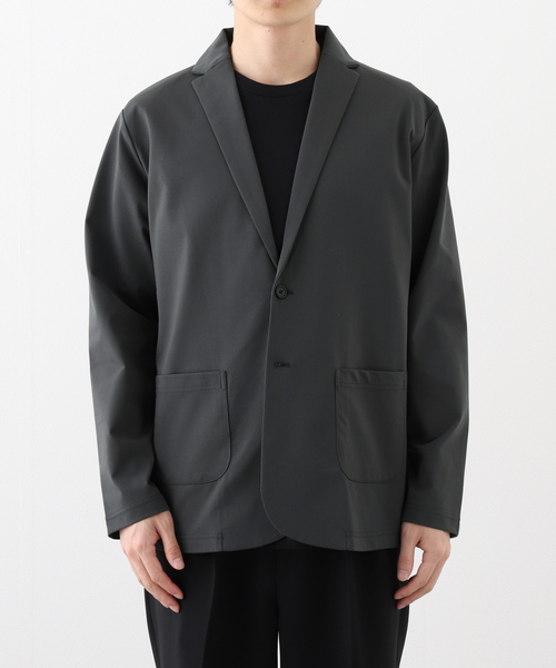 B.C STOCK（ベーセーストック）の「【接触冷感/軽量/洗える】ウォッシャブルカノコ 2ボタン ナローテーラードジャケット（テーラードジャケット・メンズ・ネイビー/ライトグレー/グレー・MEDIUM/LARGE）」の16枚目の写真