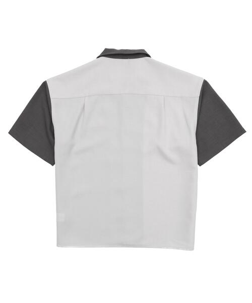 BROWNY(ブラウニー)の「BROWNY/ドライポリカラーブロックシャツ(シャツ/ブラウス・メンズ・ダークグレー/サックスブルー・MEDIUM/LARGE)」の6枚目の写真