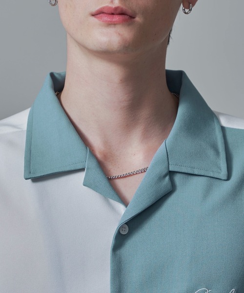 BROWNY(ブラウニー)の「BROWNY/ドライポリカラーブロックシャツ(シャツ/ブラウス・メンズ・ダークグレー/サックスブルー・MEDIUM/LARGE)」の10枚目の写真