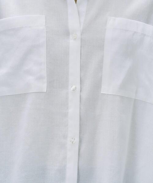 cloenc（クロエンス）の「【手洗い可】リネンブレンドオーバーサイズシャツ（シャツ/ブラウス・レディース・ホワイト/ライトベージュ/グレー・02）」の11枚目の写真