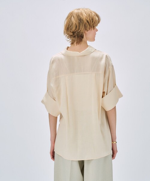 cloenc（クロエンス）の「【手洗い可】リネンブレンドオーバーサイズシャツ（シャツ/ブラウス・レディース・ホワイト/ライトベージュ/グレー・02）」の17枚目の写真